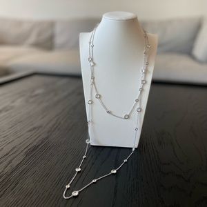 NADRI Cubic Zirconia Station Necklace 54”